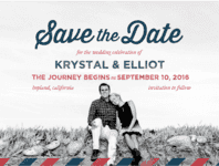 Air Mail Save the Date Wedding Invitation