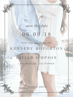 Monogram Wreath Save the Date Save the Date