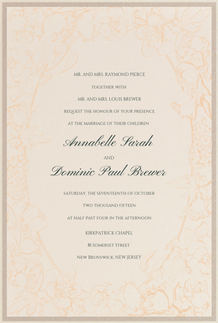 Arboretum Wedding Invitation