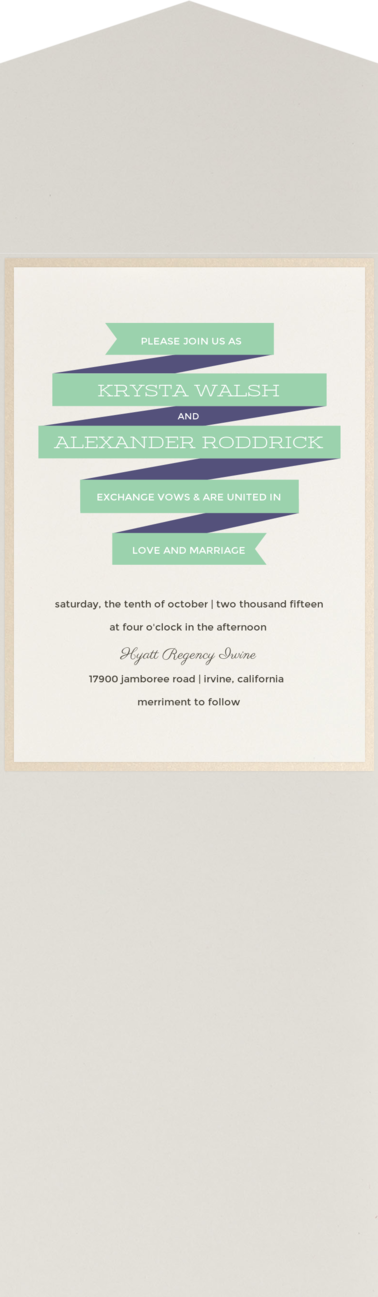 Banner Year Wedding Invitation