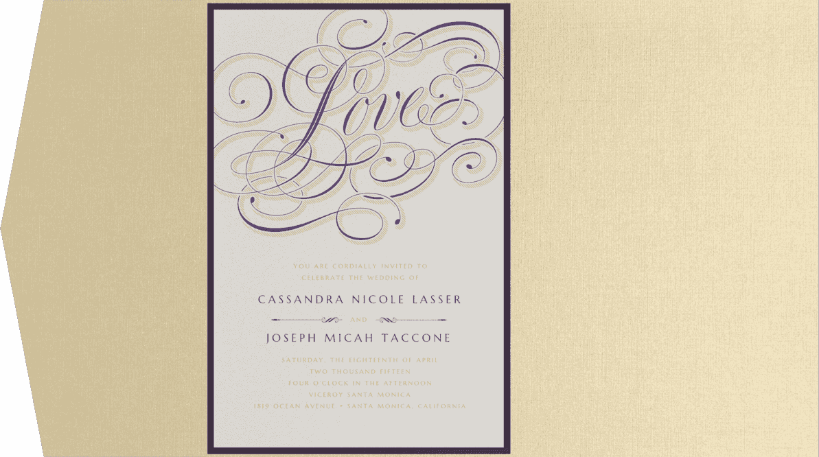 Calligraphy Crush Wedding Invitation