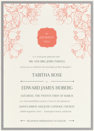 Silhouette Joy Wedding Invitation