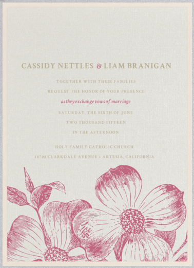First Bloom Wedding Invitation