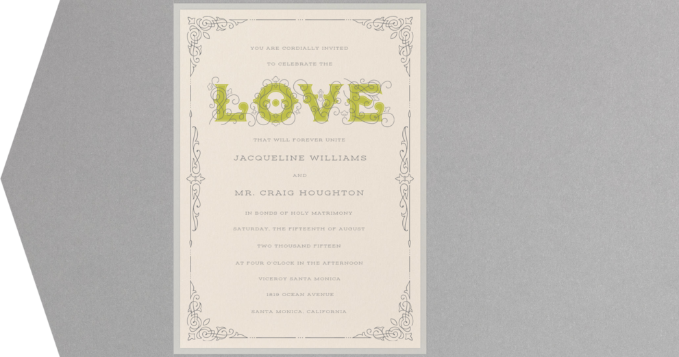 Ornamental Love Wedding Invitation