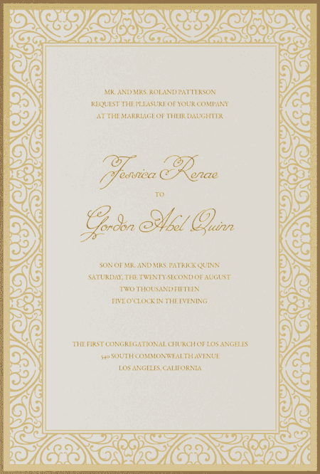 Elegant Frame Wedding Invitation