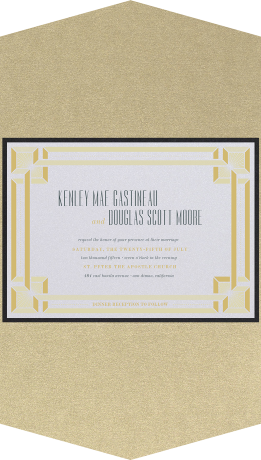 Deco Frame Wedding Invitation