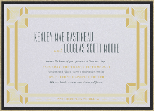 Deco Frame Wedding Invitation