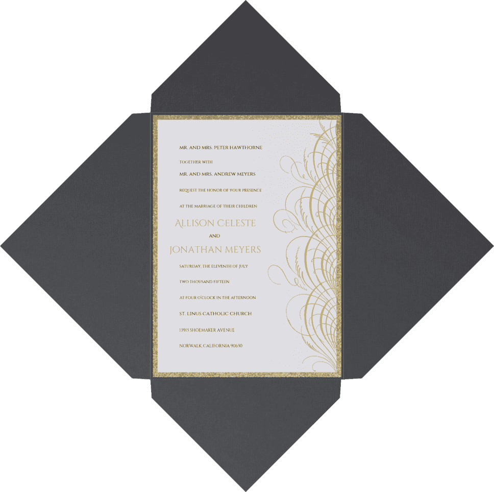 Noms De Plume Wedding Invitation