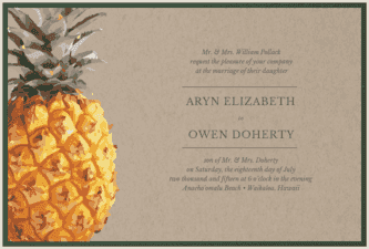 Pineapple Bliss Wedding Invitation