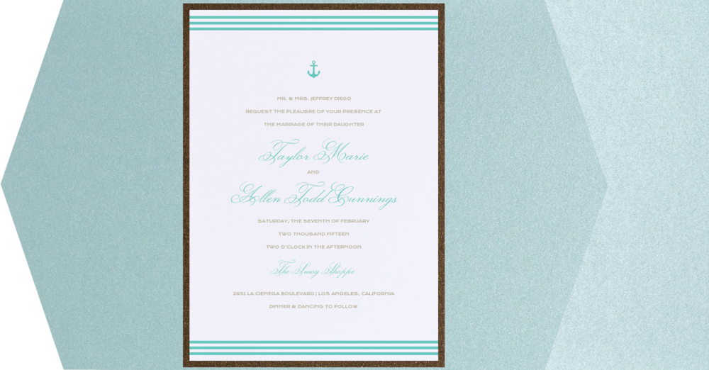Elegant Anchor Wedding Invitation