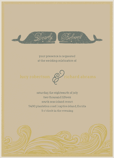 Whale of a Tale Wedding Invitation