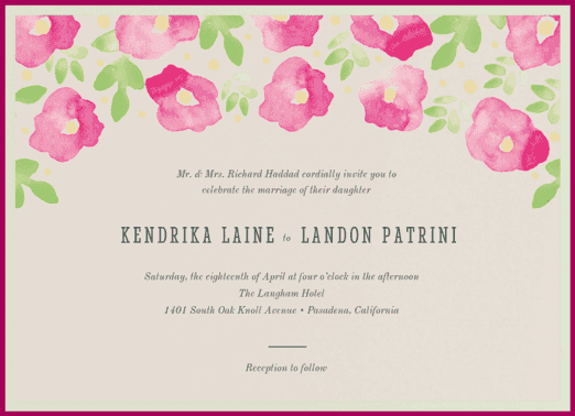 Poppy Wedding Invitation