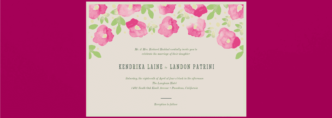 Poppy Wedding Invitation