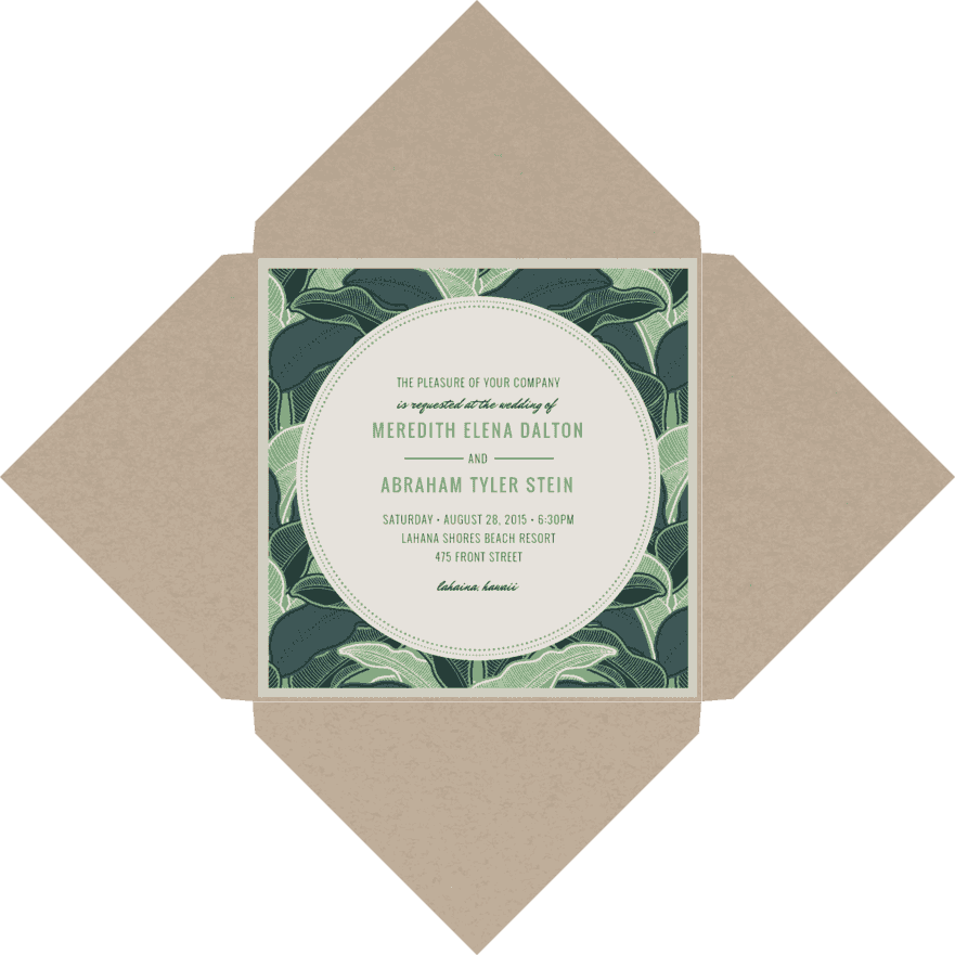 So Frond of you Wedding Invitation