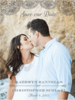 Heirloom Lace Save The Date Wedding Invitation