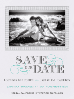 Lovely Swirls Save The Date Save the Date