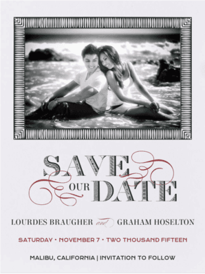 Lovely Swirls Save The Date Save the Date
