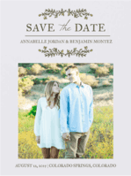 Sage Brush Wings Save The Date Wedding Invitation