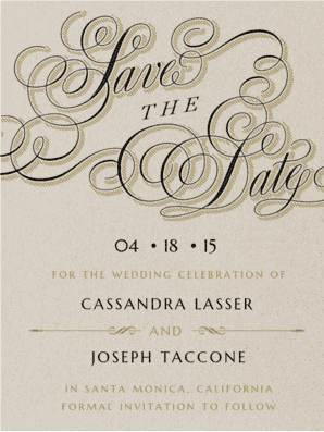 Calligraphy Crush Save The Date Save the Date