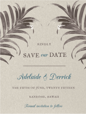 Palm Palm Save The Date Save the Date