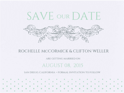 Finial Love Save The Date Save the Date