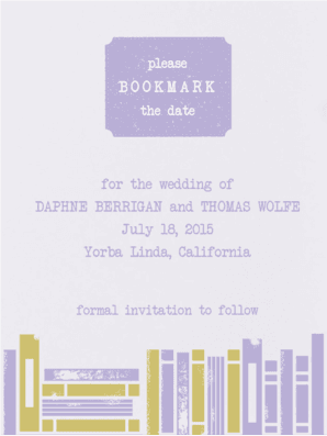 Library Love Save The Date Save the Date