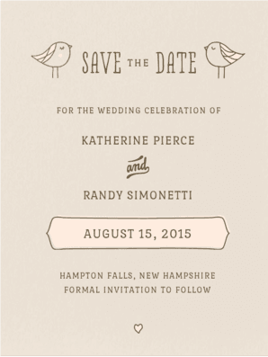 Lovebirds Save The Date Save the Date