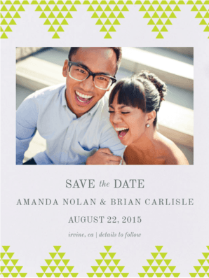 Geo Chevron Save The Date Save the Date