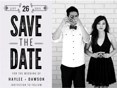 Gatsbyesque Save The Date Wedding Response Card