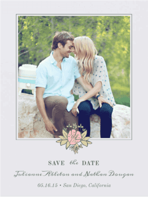 Flower Crown Save The Date Save the Date