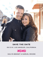 X and O Save The Date Wedding Invitation