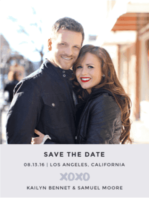 X and O Save The Date Save the Date