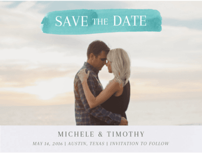 Brush Stroke Save the Date Save the Date