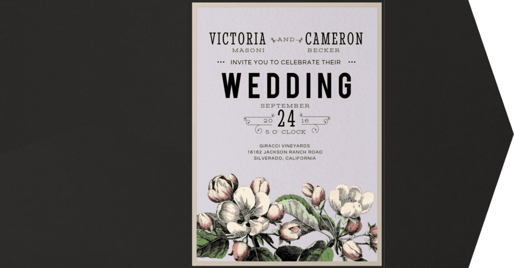 Perennial Blossoms Wedding Invitation