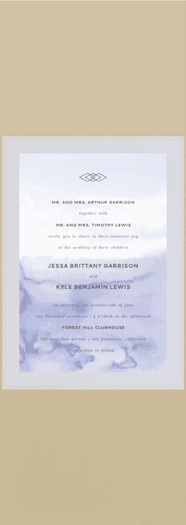 Serendipity Wedding Invitation