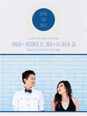 Contemporary Argyle Save the Date Save the Date
