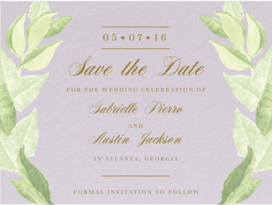 Ring of Leaves Save The Date Save the Date