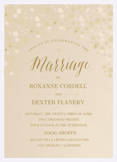 Bubbly Wedding Invitation