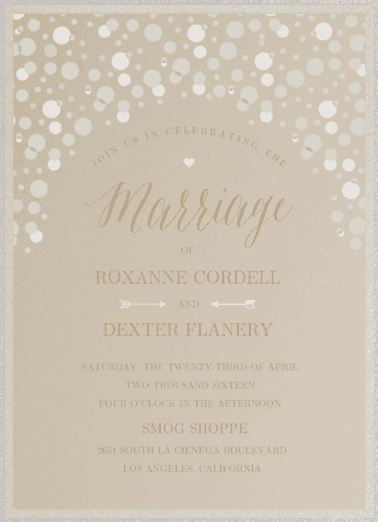 Bubbly Wedding Invitation