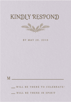 Wedding Response Card