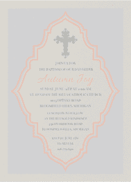 Silhouette Cross Wedding Invitation