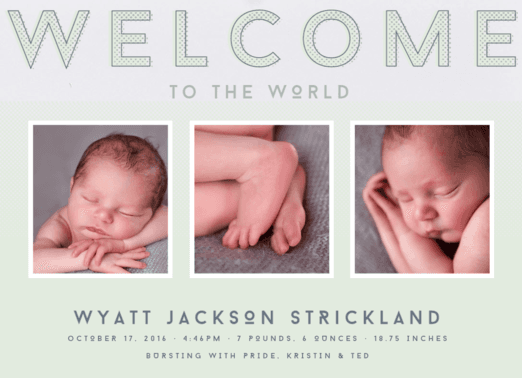 Welcome to the World Birth Announcement
