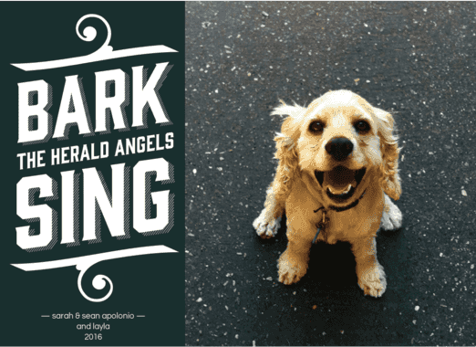 Bark The Herald Angels Sing Holiday Card