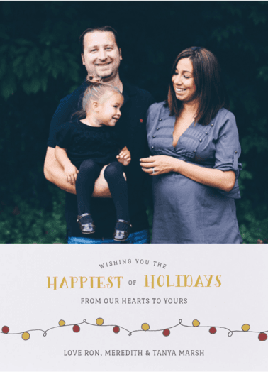 String Of Lights Holiday Card
