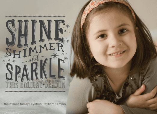 Shine, Shimmer & Sparkle Holiday Card