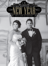 Ring In The New Year Wedding Invitation
