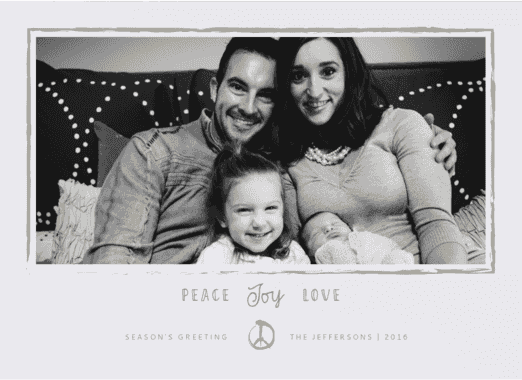 Peace, Joy, Love Holiday Card