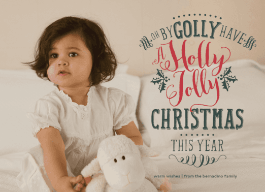 Holly Jolly Christmas Holiday Card