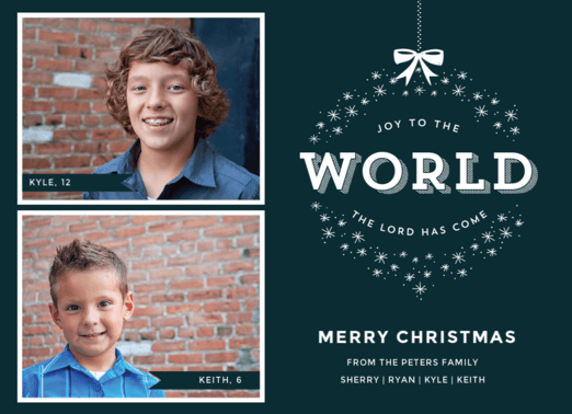 Joy To The World Holiday Card