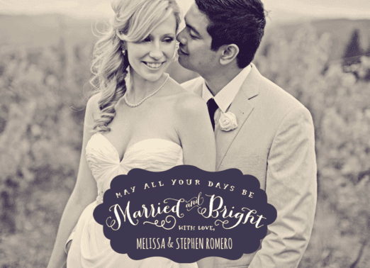 Married & Bright Holiday Card